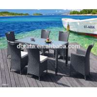 2019 1 table 6 seater outdoor furniture PE rattan dining room furniture