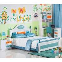 2018 Unique colorful wood bed children bedroom set for bedroom furniture