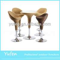 Anti-UV pe rattan wicker bistro set