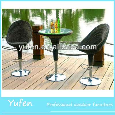 cast aluminum rattan bar stool chair