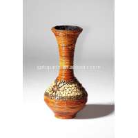 80cm coarse rattan vase French woven pattern bottle wood flower rattan