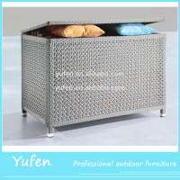 Good quality rattan wicker garden cushion storage box