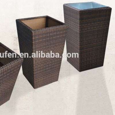 2018 hot garden furniture rattan planter pot with inner boxes