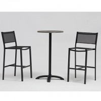 3 PC Patio Bar Set Outdoor Garden Backyard Rattan Bar Table